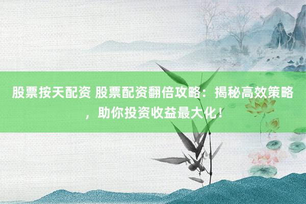股票按天配资 股票配资翻倍攻略：揭秘高效策略，助你投资收益最大化！