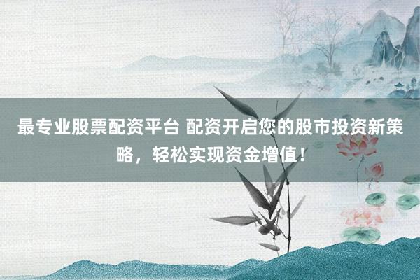 最专业股票配资平台 配资开启您的股市投资新策略，轻松实现资金增值！