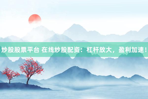 炒股股票平台 在线炒股配资：杠杆放大，盈利加速！