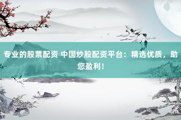 专业的股票配资 中国炒股配资平台：精选优质，助您盈利！