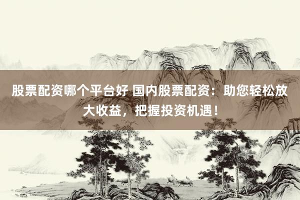 股票配资哪个平台好 国内股票配资：助您轻松放大收益，把握投资机遇！