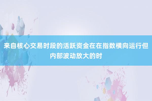 来自核心交易时段的活跃资金在在指数横向运行但内部波动放大的时