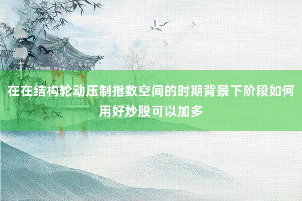 在在结构轮动压制指数空间的时期背景下阶段如何用好炒股可以加多