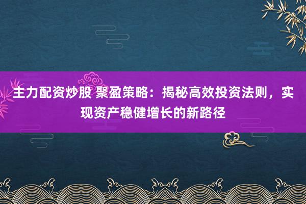 主力配资炒股 聚盈策略：揭秘高效投资法则，实现资产稳健增长的新路径