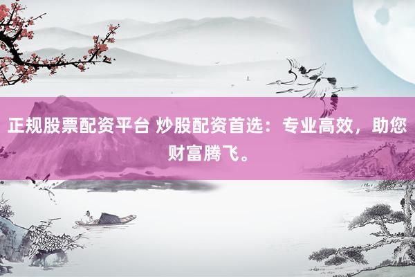 正规股票配资平台 炒股配资首选：专业高效，助您财富腾飞。
