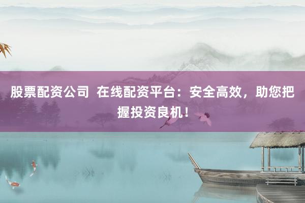 股票配资公司  在线配资平台：安全高效，助您把握投资良机！